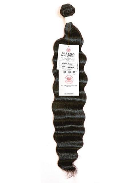 Janet Collection Unprocessed Hair Sleek & Natural LOOSE WAVE in NATURAL color