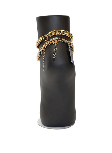 Esha  Anklet Set 3pc - Love Lock down