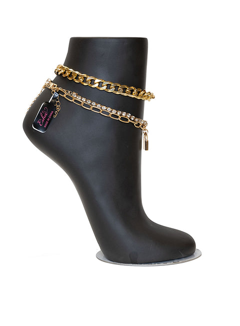 Esha  Anklet Set 3pc - Love Lock down