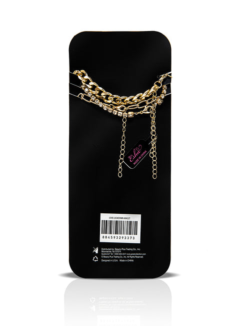 Esha  Anklet Set 3pc - Love Lock down