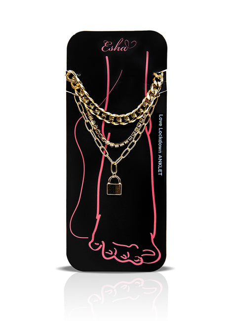 Esha  Anklet Set 3pc - Love Lock down