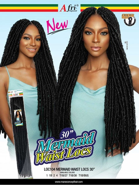 Mane Concept Afri Naptural MERMAID WAIST LOCS Crochet Loop Braid 30