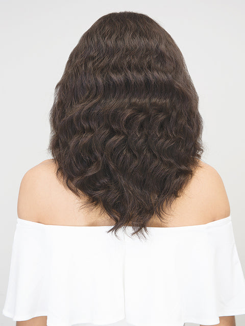 Janet Collection Natural Virgin Remy Human Hair 360 Lace Wig - NATURAL 18