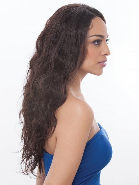 Janet Collection Natural Virgin Remy Human Hair 360 Lace Wig - NATURAL 26