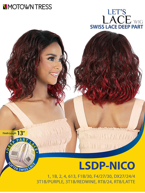 Motown Tress Let's Deep Part Swiss Front Lace Wig - LSDP-NICO