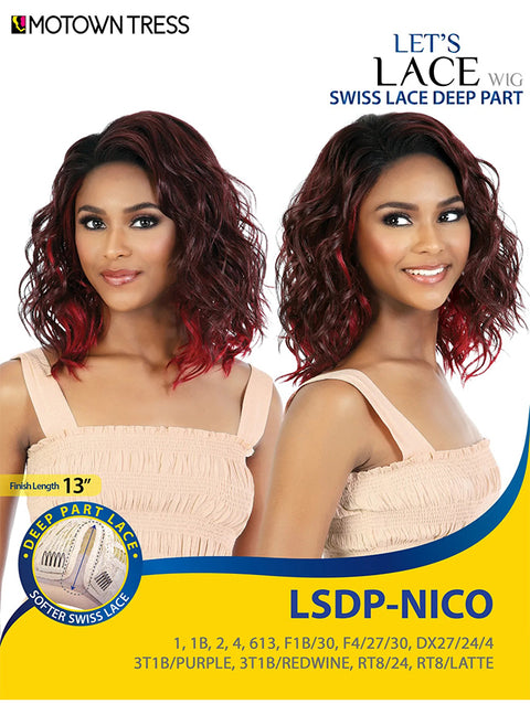 Motown Tress Let's Deep Part Swiss Front Lace Wig - LSDP-NICO