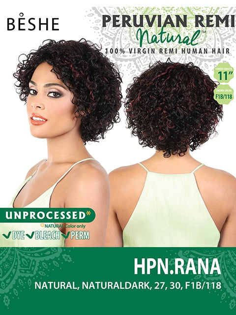 Beshe Peruvian Remi Natural Human Hair Wig - HPN.RANA