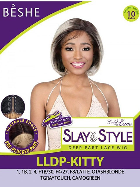 Beshe Heat Resistant Lady Lace Slay and Style Deep Part Lace Wig - LLDP KITTY