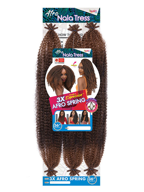 Janet Collection Nala Tress 3X AFRO SPRING Crochet Braid 36