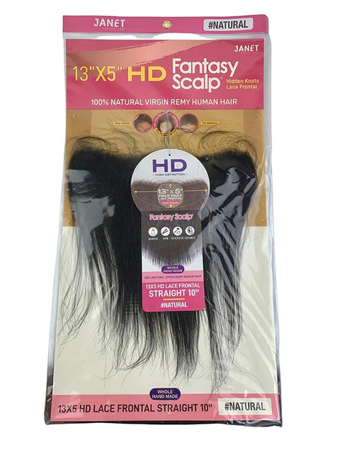 Janet Collection 100% Human Hair Fantasy Scalp 13x5 HD STRAIGHT Lace Frontal Closure