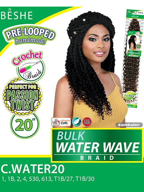 Beshe Pre-Looped WATER WAVE Crochet Braid 20